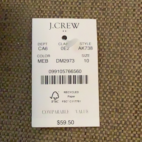 J Crew Chambray short with scalloped hem Size 10 - Picture 6 of 6